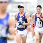 ２月の日本選手権男子２０キロ競歩で９位に入った村山裕太郎＝六甲アイランド甲南大西側コース（撮影・中西幸大）