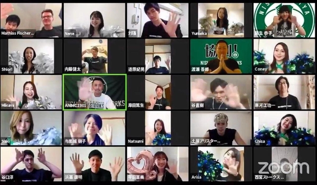 ファン感謝祭で今季を振り返るＢ２西宮のメンバーら（西宮ユーチューブチャンネルより）