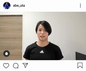 「みんなで協力して乗り越えよう」とメッセージを送る阿部詩（本人のインスタグラムより）