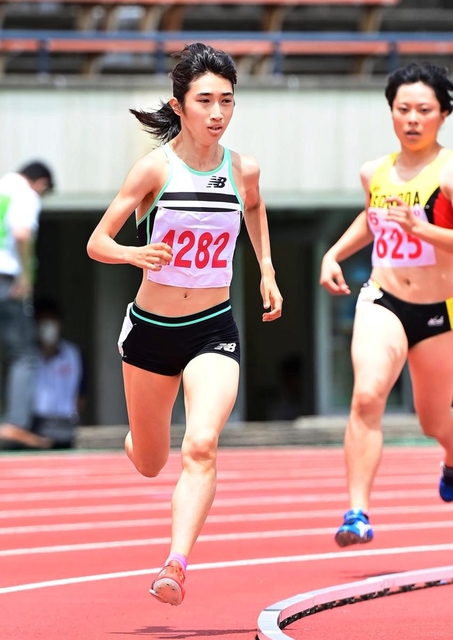 兵庫陸上競技選手権女子８００メートル　２分４秒６６の兵庫新記録で優勝した田中希実（２０２０年７月撮影）