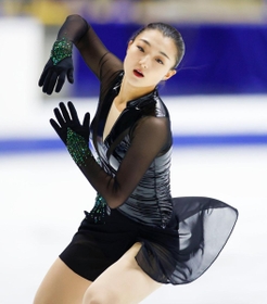 女子で優勝した坂本花織のフリー（代表撮影）