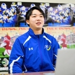 オンライン会見でライスボウルへの意気込みを語る関学大のＱＢ奥野（チーム提供）