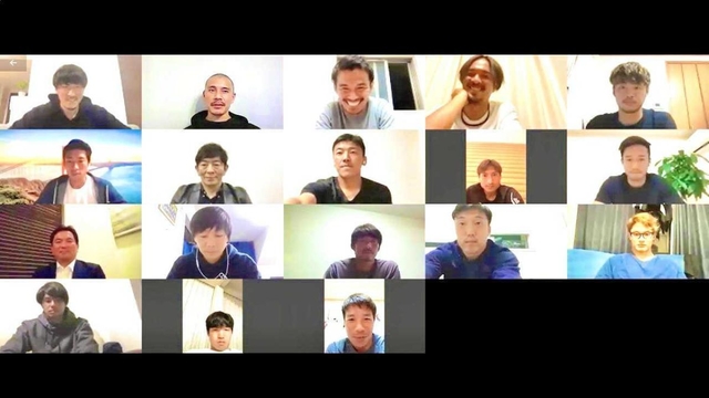 近藤さんが開設した「Ｊリーガーオンリーサロン」のビデオ会議