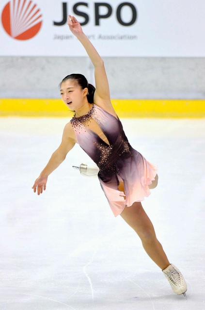 フィギュア成年女子　ＳＰで首位の兵庫・坂本花織（代表撮影）