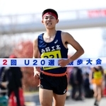 男子１０キロ　初優勝を飾った西脇工高の服部悠平（撮影・中西幸大）