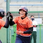 捕手として東京五輪の日本代表に選出された日立の清原奈侑主将＝２０２０年10月19日、尼崎市のベイコム野球場