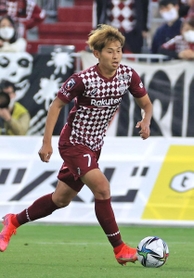 清水戦での郷家＝１１日、ノエビアスタジアム神戸