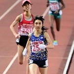 昨年の日本選手権女子５０００メートルで初優勝し、東京五輪代表の座を手にした田中希実＝ヤンマースタジアム長居