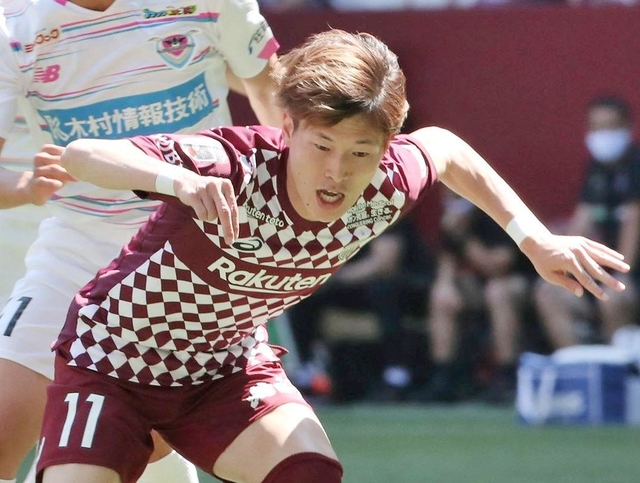 Ｕ-２４日本代表との対決を前に、日本代表での飛躍を誓う古橋亨梧（ヴィッセル神戸）