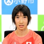 陸上２種目で東京五輪日本代表に内定し、会見する田中希実＝小野市役所（同市提供）