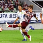 天皇杯３回戦で活躍するＪ１神戸のＦＷ古橋亨梧＝７日、神戸市兵庫区のノエビアスタジアム神戸