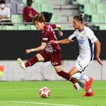 天皇杯３回戦で活躍するＪ１神戸のＦＷ古橋亨梧＝７日、神戸市兵庫区のノエビアスタジアム神戸