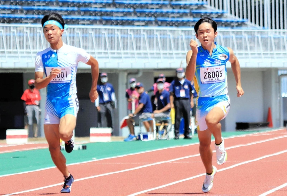 神戸新聞next スポーツ 全国中学校体育大会 陸上男子１００ｍ 塩瀬 年綱がｖ