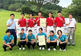 団体の部で男女とも３位入賞した滝川第二の選手たち（同校提供）