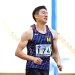 陸上男子１６００メートルリレーで補欠選手登録された池田弘佑。持ち味は勝負強さ。代表合宿にも参加し、準備を尽くす＝６月１日、大阪市のヤンマースタジアム長居