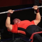 パワーリフティング男子５９キロ級　２回目の試技で自己最高の１４５キロに成功する光瀬智洋＝東京国際フォーラム（撮影・吉田敦史）