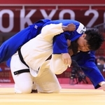 柔道男子１００キロ超級敗者復活戦　キューバのフェルナンデスサストレに技ありを奪われる正木健人（撮影・吉田敦史）