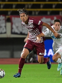 ３月の川崎戦で試合終了間際に同点ゴールを決めた神戸のＤＦ菊池＝18日、ユニバー記念競技場