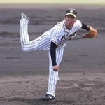 ウエスタン・リーグで投手３冠に輝いた阪神・村上頌樹＝鳴尾浜