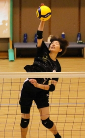 Ｖリーグ開幕に向け調整する久光の石井優希＝神戸市西区の久光体育館