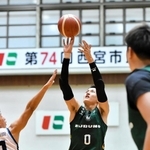 西宮-佐賀　第２クオーター、シュートを放つ西宮の川村（Ｃ）B.LEAGUE
