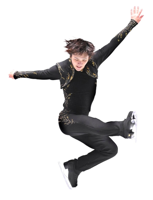 男子フリーで躍動感ある演技を見せる宇野昌磨（撮影・堀内翔）