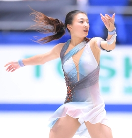 女子ＳＰで首位発進した坂本花織（撮影・堀内翔）