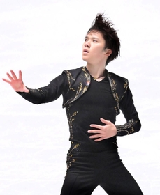 優勝を決めた宇野昌磨のフリー（撮影・堀内翔）