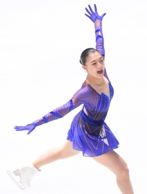 女子フリーで躍動感ある演技を見せる坂本花織（撮影・堀内翔）