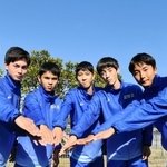 ２００８年の学校統合以降、初の県大会に挑む龍野北の男子＝兵庫県上郡町苔縄