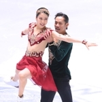 アイスダンス・フリー　リズミカルな演技を披露する村元哉中、高橋大輔組（撮影・堀内翔）