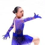女子フリーでフィニッシュを決める坂本花織（撮影・堀内翔）