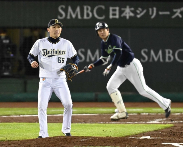 日本シリーズでヤクルト川端に決勝打を浴びた吉田凌投手＝ほっともっとフィールド神戸