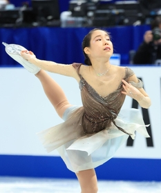 女子ＳＰ　感情のこもった演技を見せる三原舞依（撮影・吉田敦史）