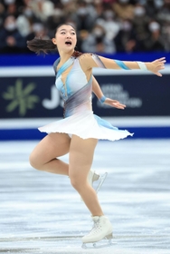 女子ＳＰ　堂々とした演技を見せる坂本花織（撮影・吉田敦史）