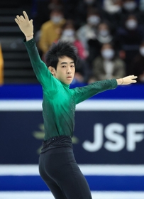 男子ＳＰ　落ち着いて演技する壷井達也＝さいたまスーパーアリーナ（撮影・吉田敦史）