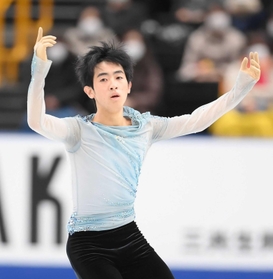 壺井のフリー演技（撮影・堀内翔）