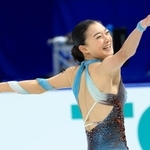 女子ＳＰ　笑顔で演技する坂本花織＝さいたまスーパーアリーナ（撮影・吉田敦史）