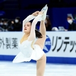 女子ショートプログラム　優雅に演技する籠谷歩未＝さいたまスーパーアリーナ（撮影・吉田敦史）