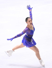 フィギュアスケートＮＨＫ杯　女子フリー　坂本花織の演技＝代々木第一体育館（撮影・堀内翔）