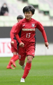 今大会、全試合で先発している日ノ本の２年生ＭＦ林＝７日、ノエビアスタジアム神戸