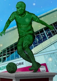 １７日に発表していたイニエスタ銅像プロジェクトのイメージⓒＶＩＳＳＥＬ　ＫＯＢＥ