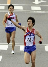 ２０１０年に兵庫のアンカーを務め、逆転優勝に導いた竹沢健介