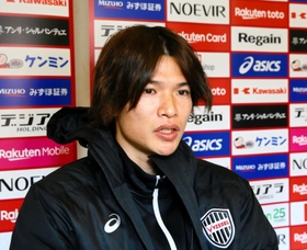 地元関西での活躍を誓う神戸のＭＦ扇原＝神戸市西区、いぶきの森球技場ⓒＶＩＳＳＥＬ　ＫＯＢＥ