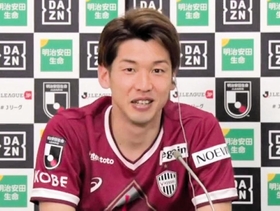 オンラインで開幕戦への意気込みを語る神戸のＦＷ大迫