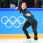 ２度目の五輪舞台で氷の感触を確かめる坂本花織＝３日、北京（撮影・堀内　翔）