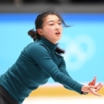 ２度目の五輪舞台で氷の感触を確かめる坂本花織＝３日、北京（撮影・堀内　翔）