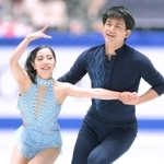 昨年のＮＨＫ杯で息の合った演技を見せた三浦璃来、木原龍一組＝２０２１年１１月１２日、東京・代々木第一体育館