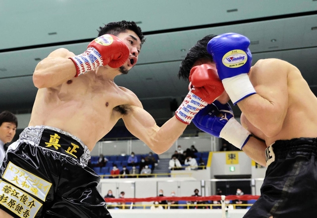 復帰戦を勝利で飾った山中竜也（撮影・鈴木雅之）
