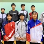 全日本中学生バドミントン選手権に出場する兵庫選抜の選手たち（兵庫県バドミントン協会提供）